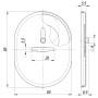 Декоративная Fuaro (Фуаро) накладка ESC 476 (90х65) SN матовый никель на сувальдный замок с шторкой