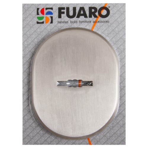 Декоративная Fuaro (Фуаро) накладка ESC 476 (90х65) SN матовый никель на сувальдный замок с шторкой