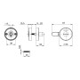 Ручка Fuaro (Фуаро) поворотная BK8.R.DSS304-button с индикатором INOX 304