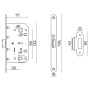 Защелка Ajax (Аякс) врезная METLM90-50 WH белый