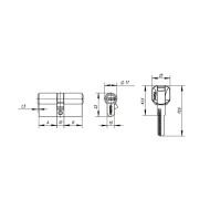 Цилиндровый Punto (Пунто) механизм MaxPro7000Key70mm(30+10+30) SN никель 7key