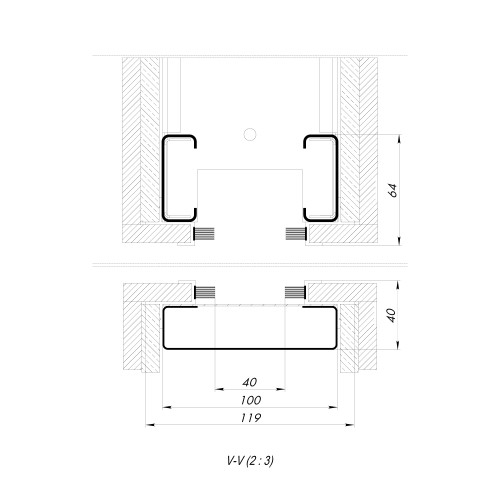 Комплект Armadillo (Армадилло) для обрамления пенала SLD.Comfort-PENAL frame 900/2300 BL