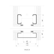 Комплект Armadillo (Армадилло) для обрамления пенала SLD.Comfort-PENAL frame 900/2300 AL