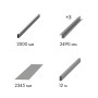 Комплект Armadillo (Армадилло) для обрамления пенала SLD.Comfort-PENAL frame 900/2300 AL