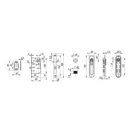 Набор Armadillo (Армадилло) для раздвижных дверей SH.LD152.KIT011-BK (SH011-BK) GP-2 золото