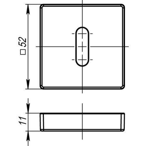 Накладка Armadillo (Армадилло) NORMAL PS USQ CP-8 Хром 2 шт.