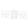 Ручка поворотная Armadillo (Армадилло) для раздвижных дверей SH.QUADRO55.BK8х2 MWSC-33 итальянский тисненый