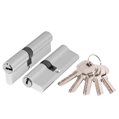 Цилиндровый Ajax (Аякс) механизм (AX200/100) AX2000Key100 mm (45+10+45) CP хром 5 кл.