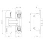 Петля Armadillo (Армадилло) скрытой установки U3D6002.TG BL черный
