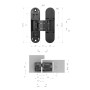 Петля Armadillo (Армадилло) скрытой установки U3D6002.TG BL черный
