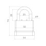 Замок Punto (Пунто) навесной PK-6550 3 key англ.