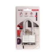 Замок Punto (Пунто) навесной PK-6550L 3 key англ. длиная дужка