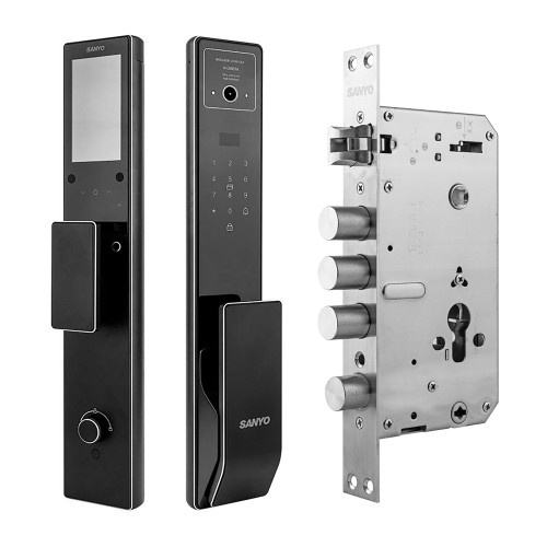 Электронный замок Sanyo D200 Tuya DM70 с WiFi, с видеодомофоном, черный Электронный замок Sanyo D200 Tuya DM70 с WiFi, с видеодомофоном, черный