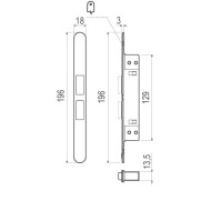 Магнитная AGB (АГБ) защелка Touch B01120.30.93.642 (черн.) с лиц.пл, с отв.пл для дерев.кор.B02404.31.93
