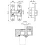 Петля Armadillo (Армадилло) скрытой установки U3D6200L SG левая (Architect 3D-ACH 60) мат. золото 60 кг