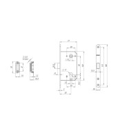 Корпус Fuaro (Фуаро) врезного замка MAGNM85C-50 (M85C-50) WH белый