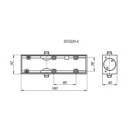 Доводчик Fuaro (Фуаро) дверной DCQ20-4 (40-80 кг) AL w/o arm до 80 кг (алюминий) без тяг в комплекте