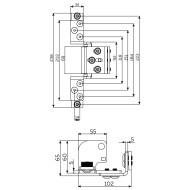 Петля Fuaro (Фуаро) скрытой установки HHR-120 BL (черный) до 120 кг (на 2 петли)