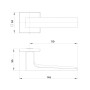 Ручка Ajax (Аякс) раздельная K.JS51.BOND 140mm BL-24 черный