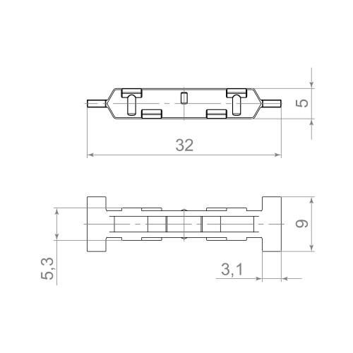 Крепеж Armadillo (Армадилло) для профиля крышки SLD.Scope 9/5/30 bracket (60 pcs)