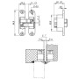 Петля Armadillo (Армадилло) скрытой установки U3D4200L SC левая (Architect 3D-ACH 40) мат. хром 40 кг