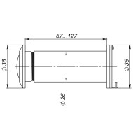 VIEWER Fuaro (Фуаро) 5 DVZ 70x125/25 (оптика пластик, угол обзора 180) CP Хром
