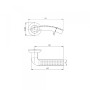 Ручка Punto (Пунто) раздельная R.TL54.LOGICA (LOGICA TL) 130mm SN/CP-3 матовый никель/хром