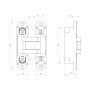 Петля Armadillo (Армадилло) скрытой установки U3D5000.VPG SC мат.хром TECH