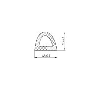 Уплотнитель Fuaro (Фуаро) самоклеящийся ADH/D-12x10mm, WHITE белый 150m