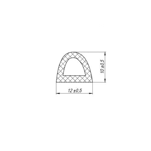 Уплотнитель Fuaro (Фуаро) самоклеящийся ADH/D-12x10mm, WHITE белый 150m