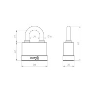 Замок Punto (Пунто) навесной PK-5055