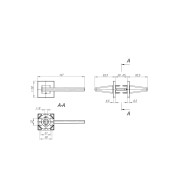 Ручка Fuaro (Фуаро) раздельная K.SL52.PRIME (PRIME SL) SSG-39 сатинированное золото