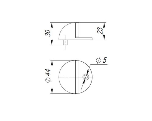 Упор Punto (Пунто) дверной напольный DFIX/F50 (DS PF-50 ) CP-8 хром