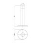 Упор Fuaro (Фуаро) дверной настенный STOPPER/M.15 INOX (нерж. сталь)