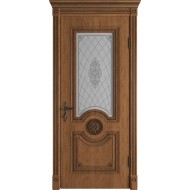 Дверь межкомнатная VFD Greta, цвет Honey Classic PB, стекло Art Cloud, 600х2000
