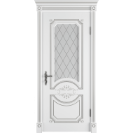 Дверь межкомнатная VFD Milana, цвет Polar PS, стекло Art Cloud, 600х2000