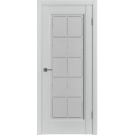 Дверь межкомнатная VFD Emalex 1, цвет Emalex Steel, стекло Crystal Cloud, 600х2000