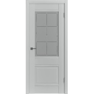 Дверь межкомнатная VFD Emalex C2, цвет Emalex Steel, стекло Crystal Cloud, 600х2000