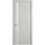 Дверь межкомнатная VFD Flitta, цвет Cotton, стекло White Gloss, 600х2000