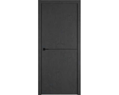 Дверь межкомнатная VFD Urban 1, цвет Jet Loft, молдинг Black Mould BE, 600х2000