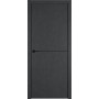 Дверь межкомнатная VFD Urban 1, цвет Jet Loft, молдинг Black Mould BE, 600х2000