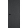 Дверь межкомнатная VFD Urban 2, цвет Jet Loft, молдинг Black Mould BE, 600х2000