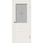 Дверь межкомнатная VFD Chester, цвет Ivory, стекло White Art, 600х2000