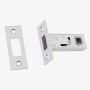 Защелка межкомнатная BUSSARE L6-50 MAG CHROME с магнитным язычком Хром (Буссаре)