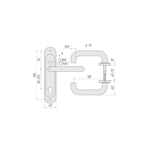 Ручка Crit-M (Крит-М) на планке Р85-5858У-Хш /00350/