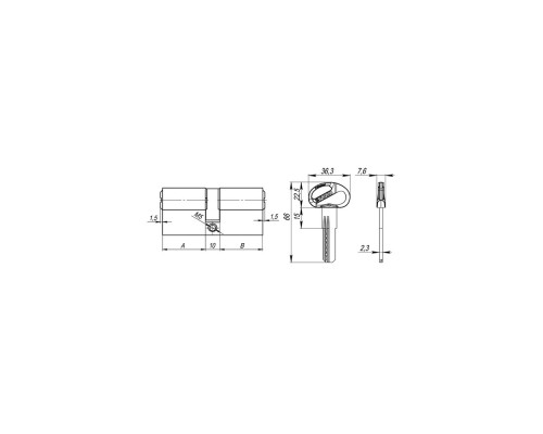 Цилиндровый Fuaro (Фуаро) механизм (D-PRO500/60) D-PRO5000Key60(25+10+25) BL черный 5Key