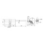 Цилиндровый Fuaro (Фуаро) механизм (D-PRO507-8) D-PRO5007-8Key75(40+10+25) CP хром 5+1Key со штоком перекод.