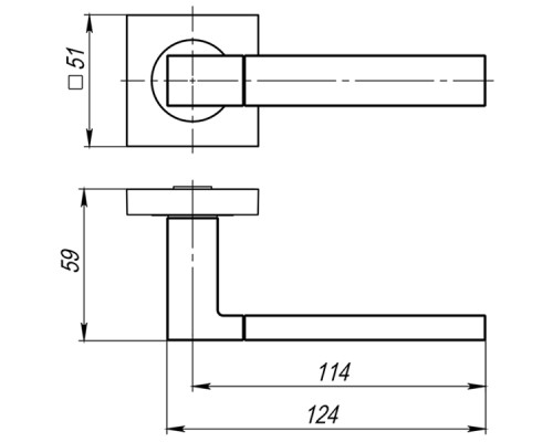 Ручка Ajax (Аякс) раздельная K.JK51.FUSION (FUSION JK) BL-24 черный