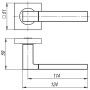 Ручка Ajax (Аякс) раздельная K.JK51.FUSION (FUSION JK) BL-24 черный
