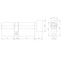 Цилиндровый Ajax (Аякс) механизм (AZ202/80) AZ2002Knob80 (30+10+40) CP хром